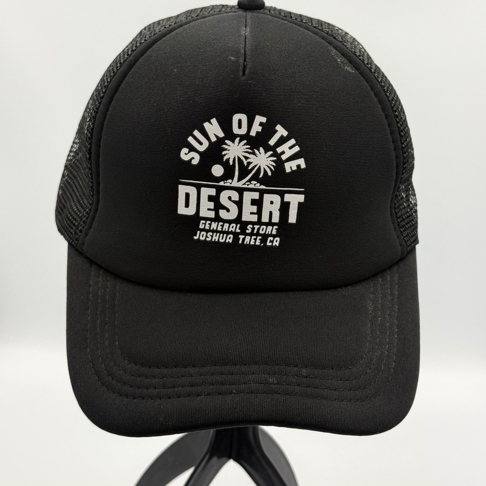 Sun of the Desert Joshua Tree CA‎ Trucker Hat Mens Adjustable Black Cap
